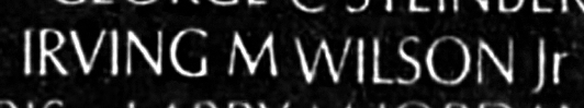 Wilson's name engraved in the Wall